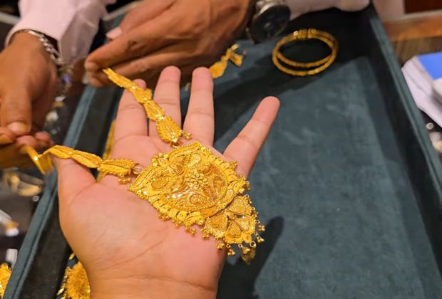 Gold Necklace Design Long