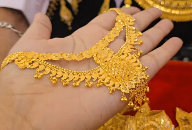 The necklace design looks like a bird.