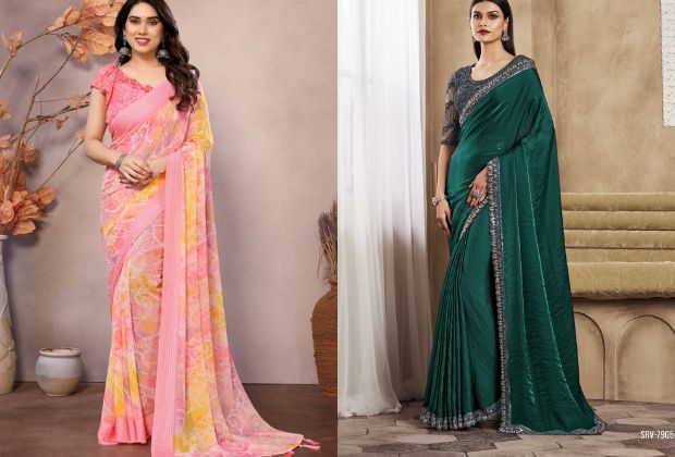 party wear saree blouse design