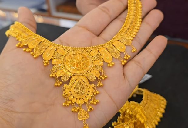 gold necklace design bridal
