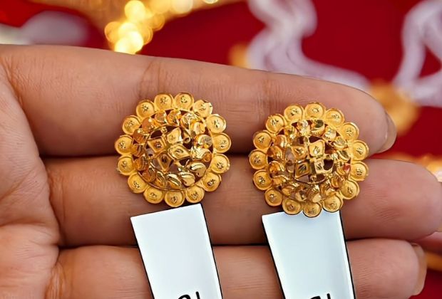 gold earrings designs ring type