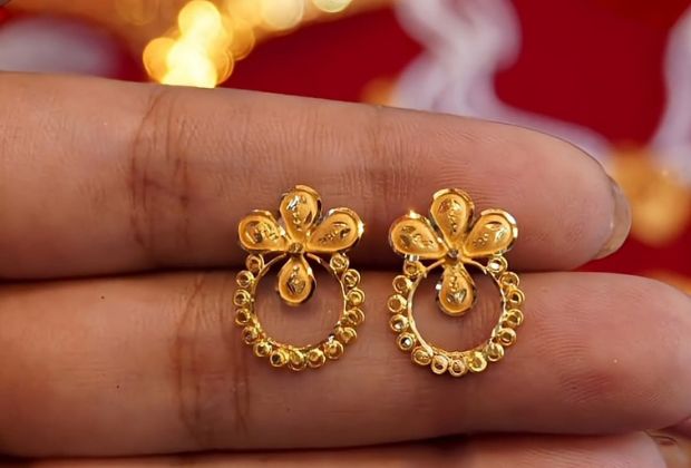 cute small gold earrings designs