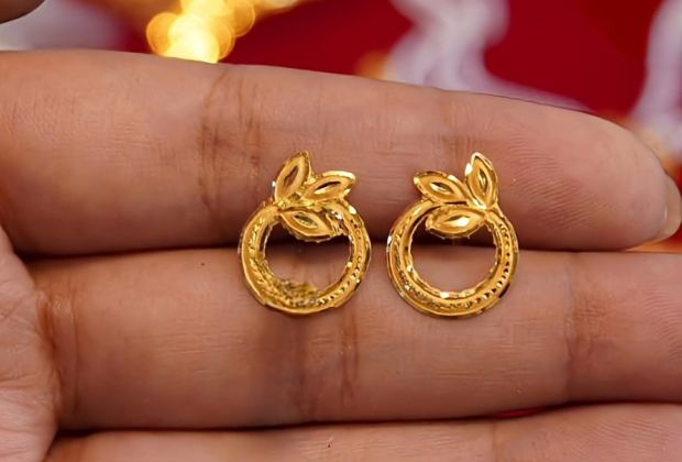 gold earrings design for girl