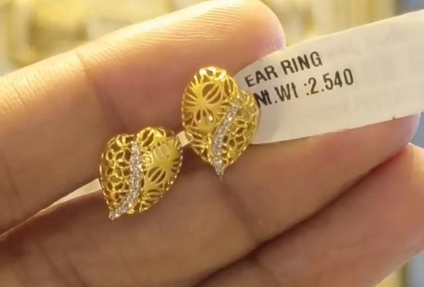 Girls earrings designs gold with price