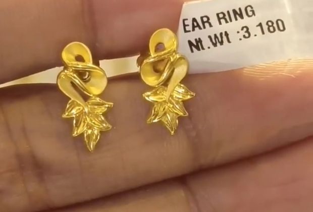 women's small earrings gold design