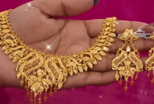 bridal wedding gold necklace designs with price