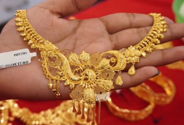 bridal gold necklace design