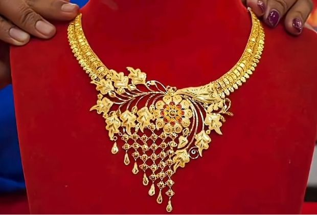 marriage bridal gold necklace designs