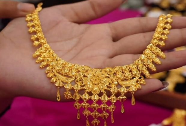 south indian long necklace design