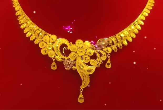 gold choker necklace design