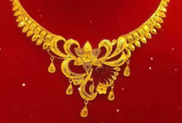 gold necklace design