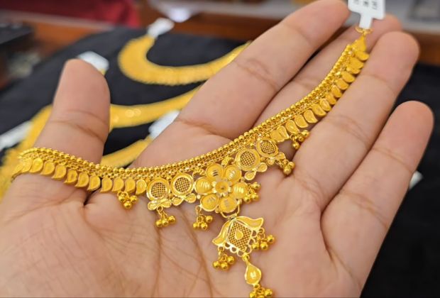 necklace designs gold new model simple