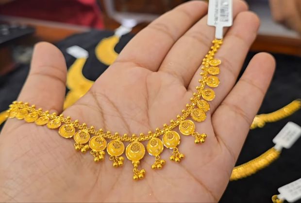 gold necklace design for wedding