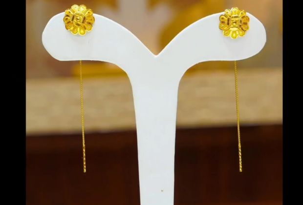 sui dhaga earrings gold design