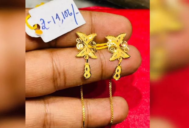 sui dhaga gold earrings latest design