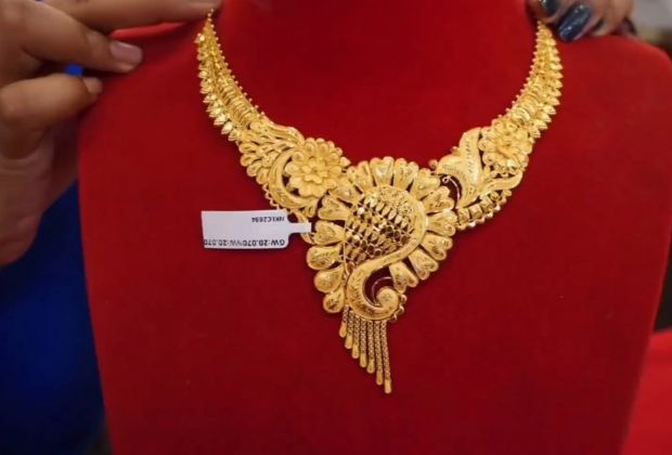 gold necklace choker design