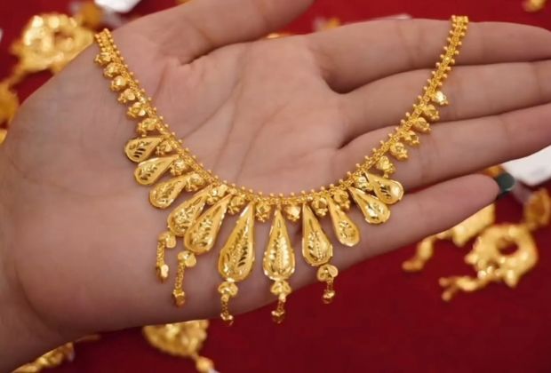 south indian long necklace design