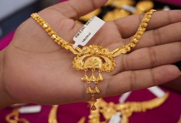 south indian long necklace design