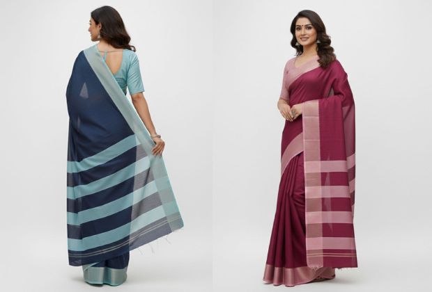 simple silk saree blouse designs back neck