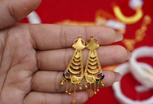 3 gram gold earrings new design
