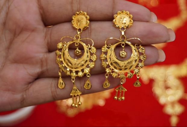 Wedding Gold Earring Design