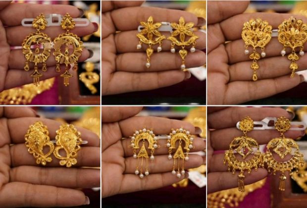 12+ Elegant Light Weight Chandbali Gold Earrings Designs for Everyday Wear