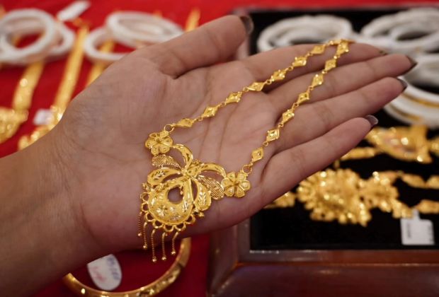 long necklace gold new design
