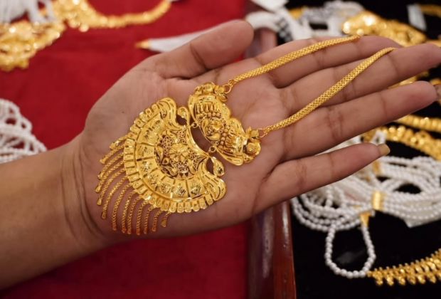 marriage antique gold long necklace designs