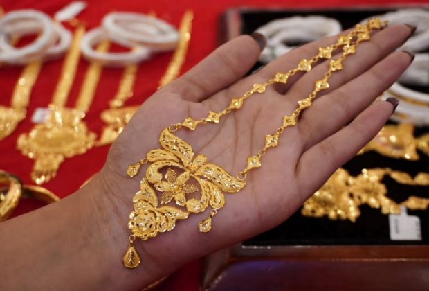 long necklace gold new design
