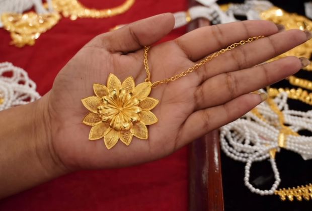 long necklace gold new design