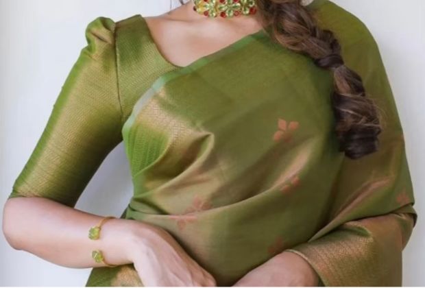 trendy soft silk saree blouse designs