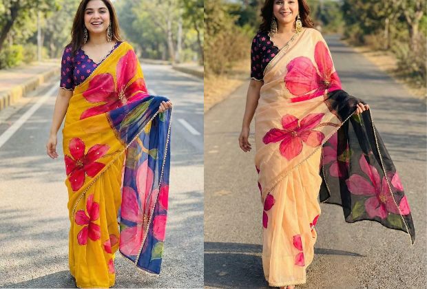 back neck silk saree blouse designs