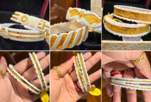 17+ Elegant Shakha Pola in Gold Designs for Traditional Bengali Look
