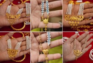 gold pearl choker necklace