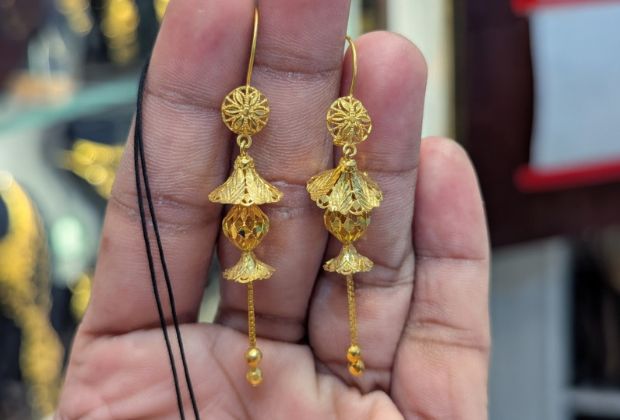 5 gram Gold Jhumka designs with price