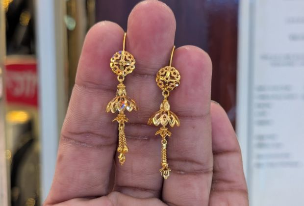 3 gram gold earrings new design