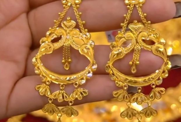 earring gold jewellery design