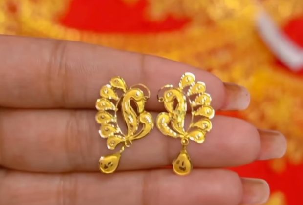 2 gram gold earrings new design