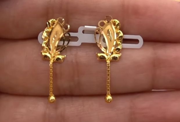 bridal gold earrings design