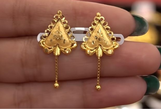 small gold earrings designs for daily use