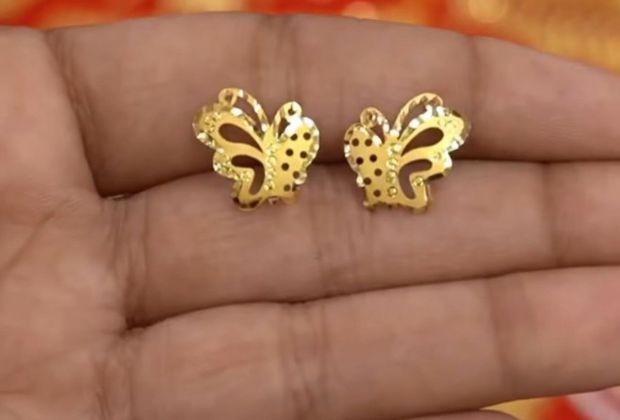 This earring design looks like a butterfly
