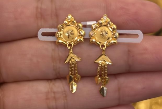 cute small gold earrings designs