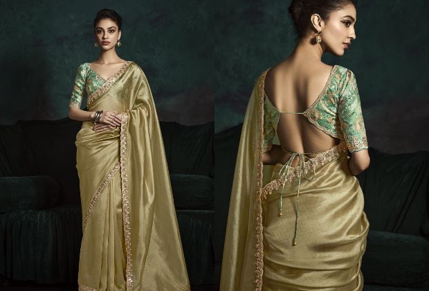 saree blouse designs front and back wedding