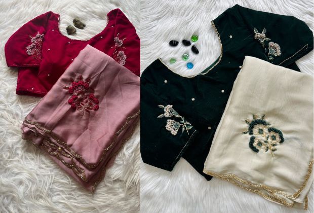 soft silk saree blouse designs