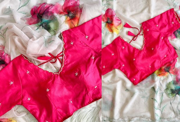 silk saree blouse designs