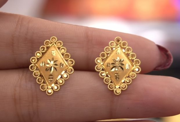 New earrings design 2025 gold for girl