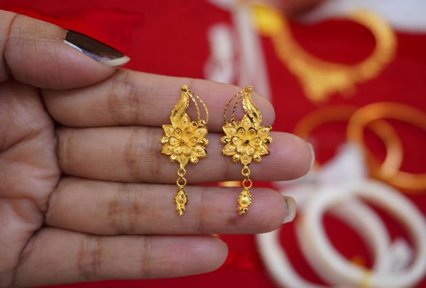 2 gram gold earrings new design