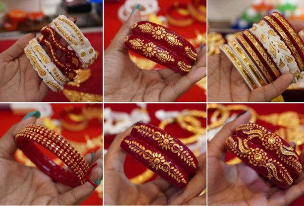 gold pola bangles design