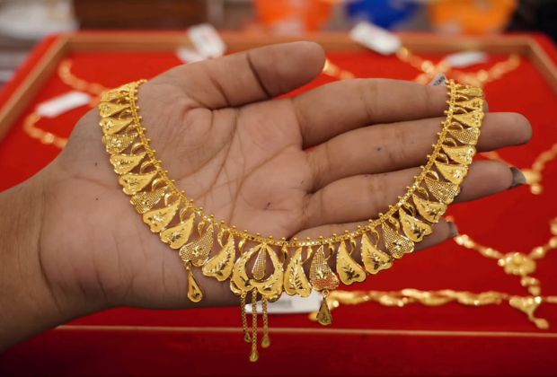 rani haar tanishq gold necklace designs with price