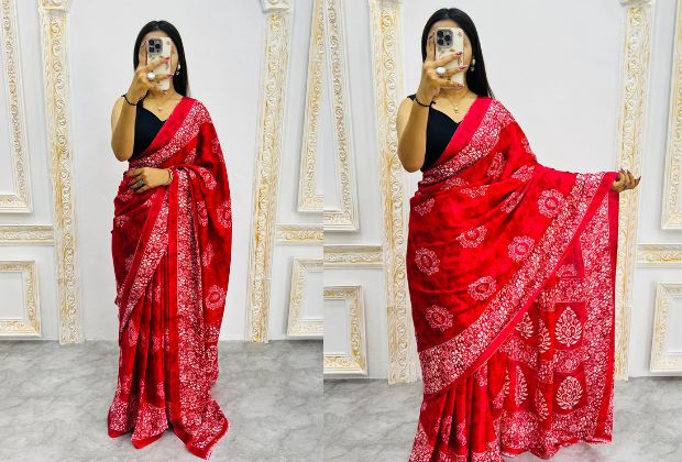 trendy cotton saree blouse design